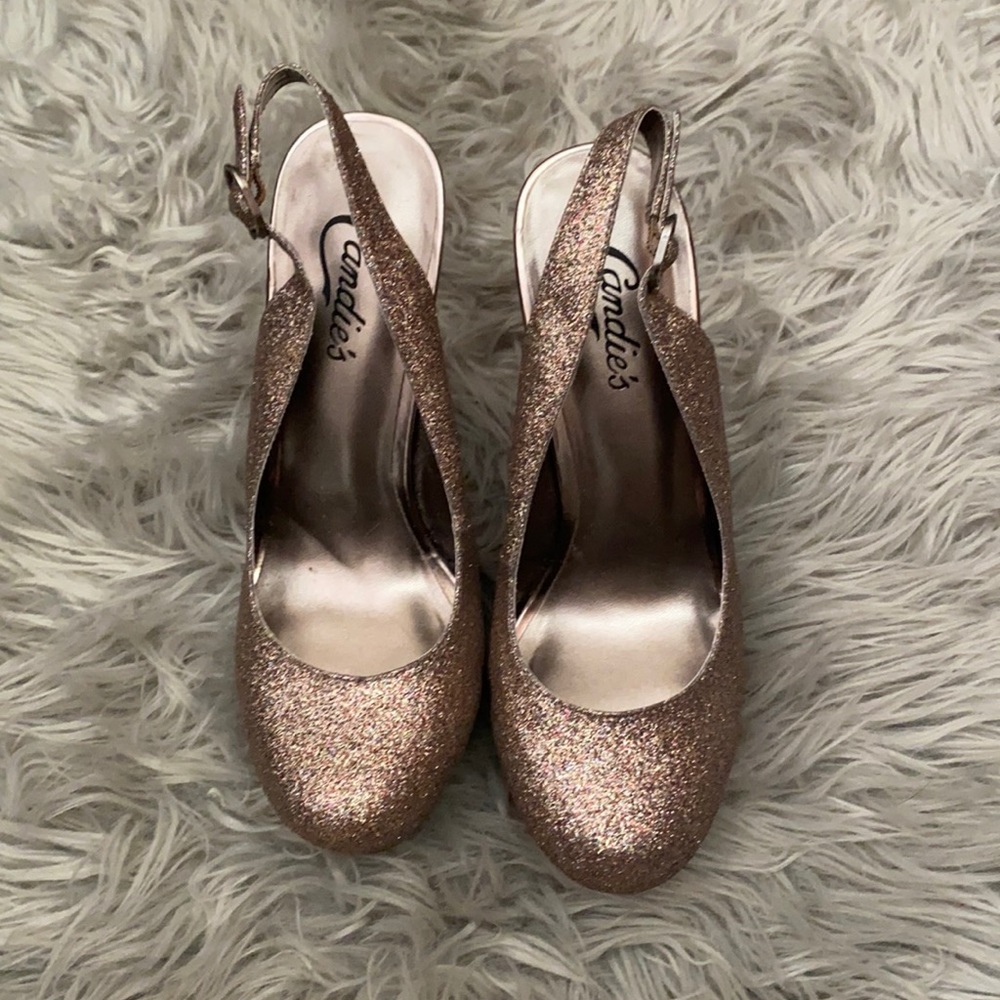 Glitter multi colored heels